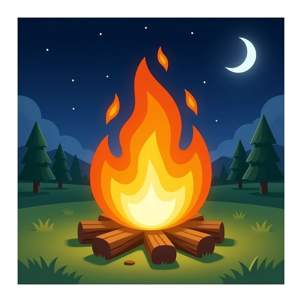 Fire on an altar emoji