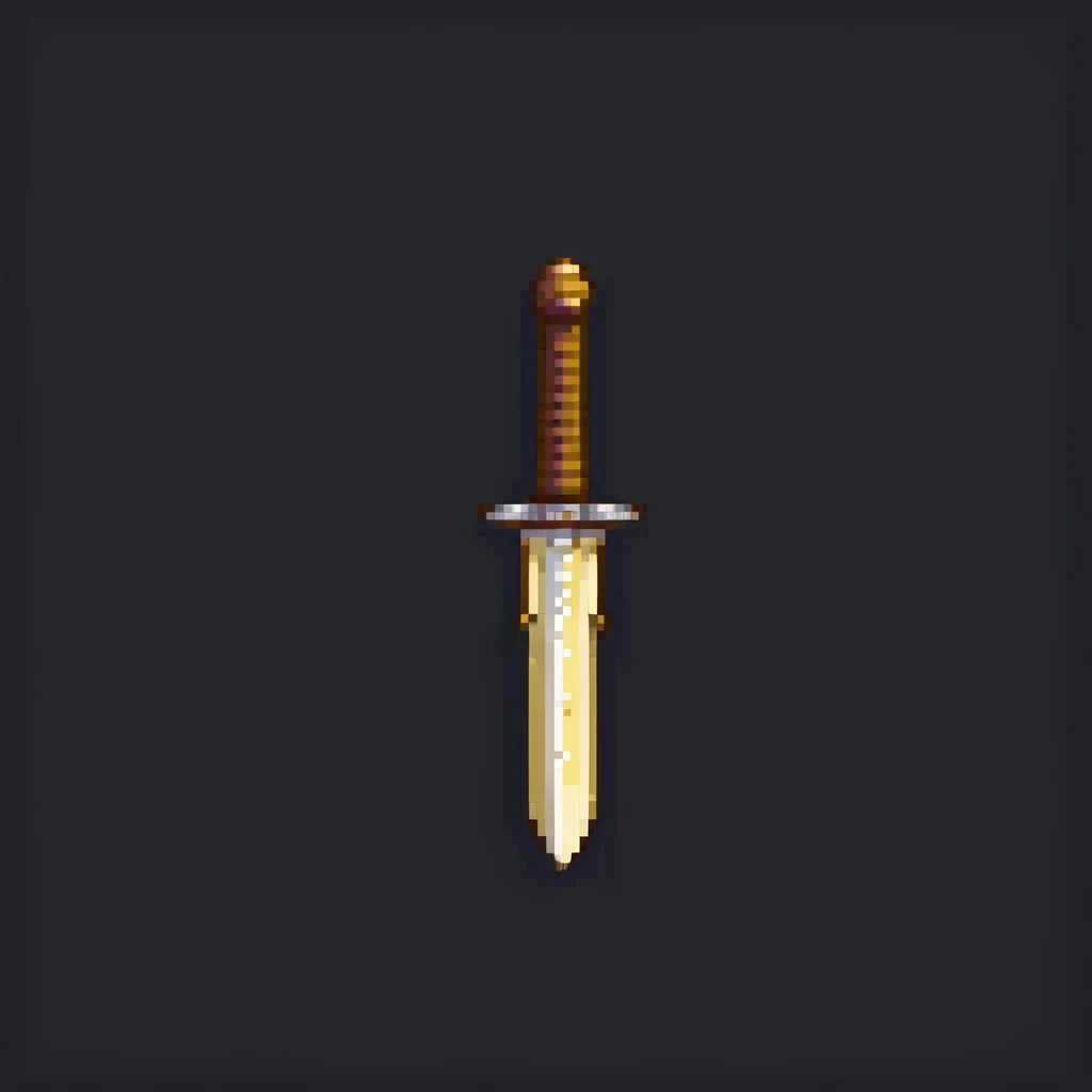 Minecraft style sword, yellowish skin tone, pixel art emoji