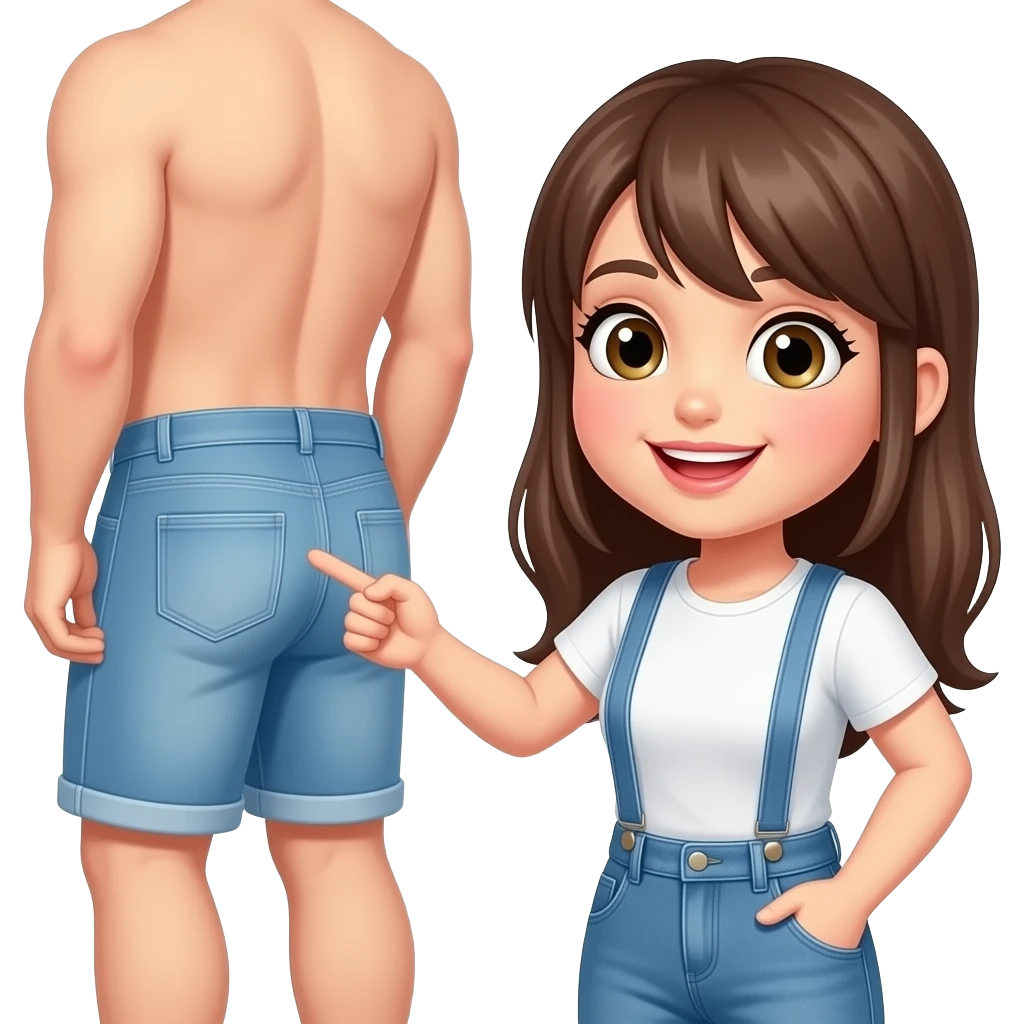 Girl Fingering in a men ass hole emoji