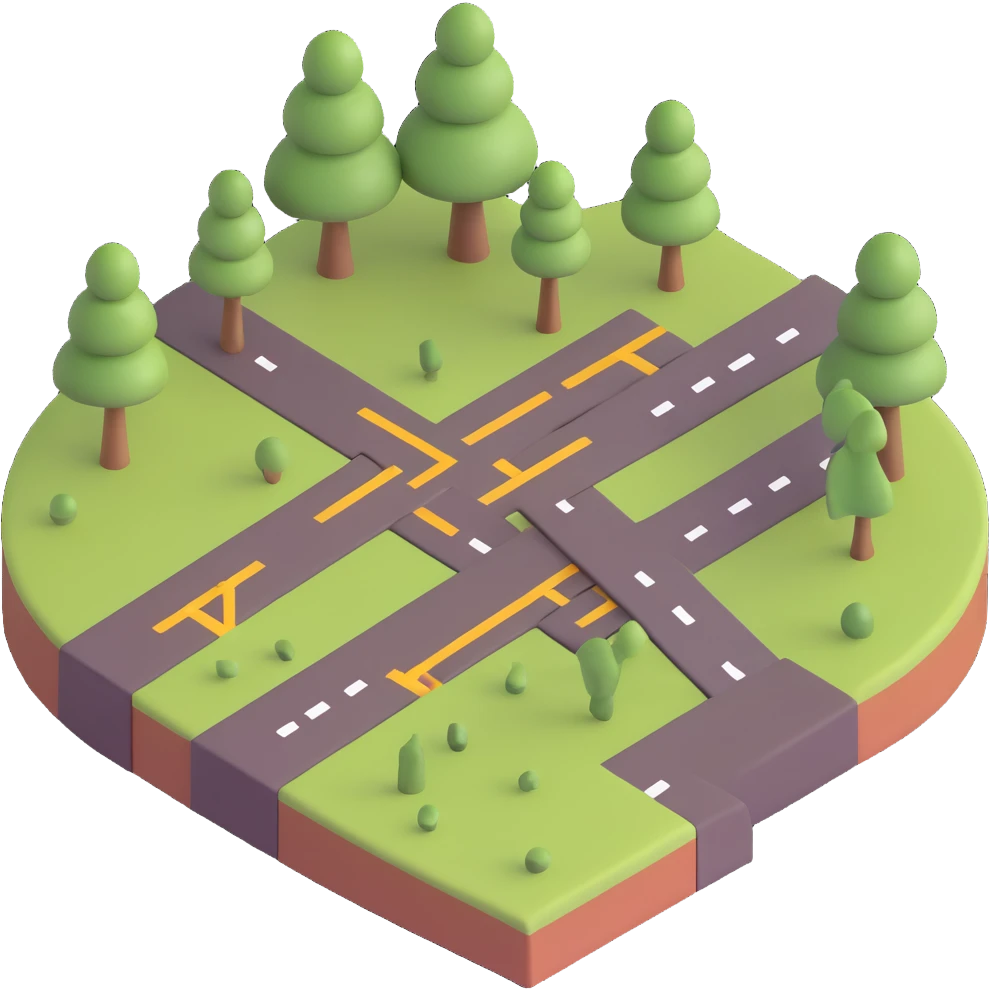 intersecting pathways, two or more winding paths crossing each other emoji