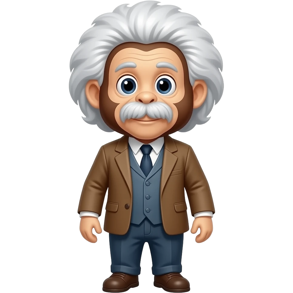 Мавпа в образі ейнштейна emoji