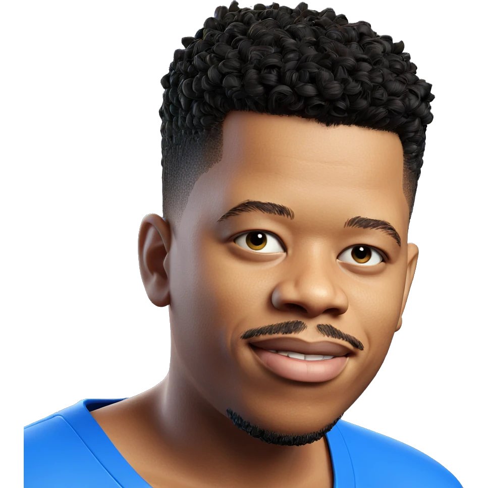 portrait of a boy with mustache emoji