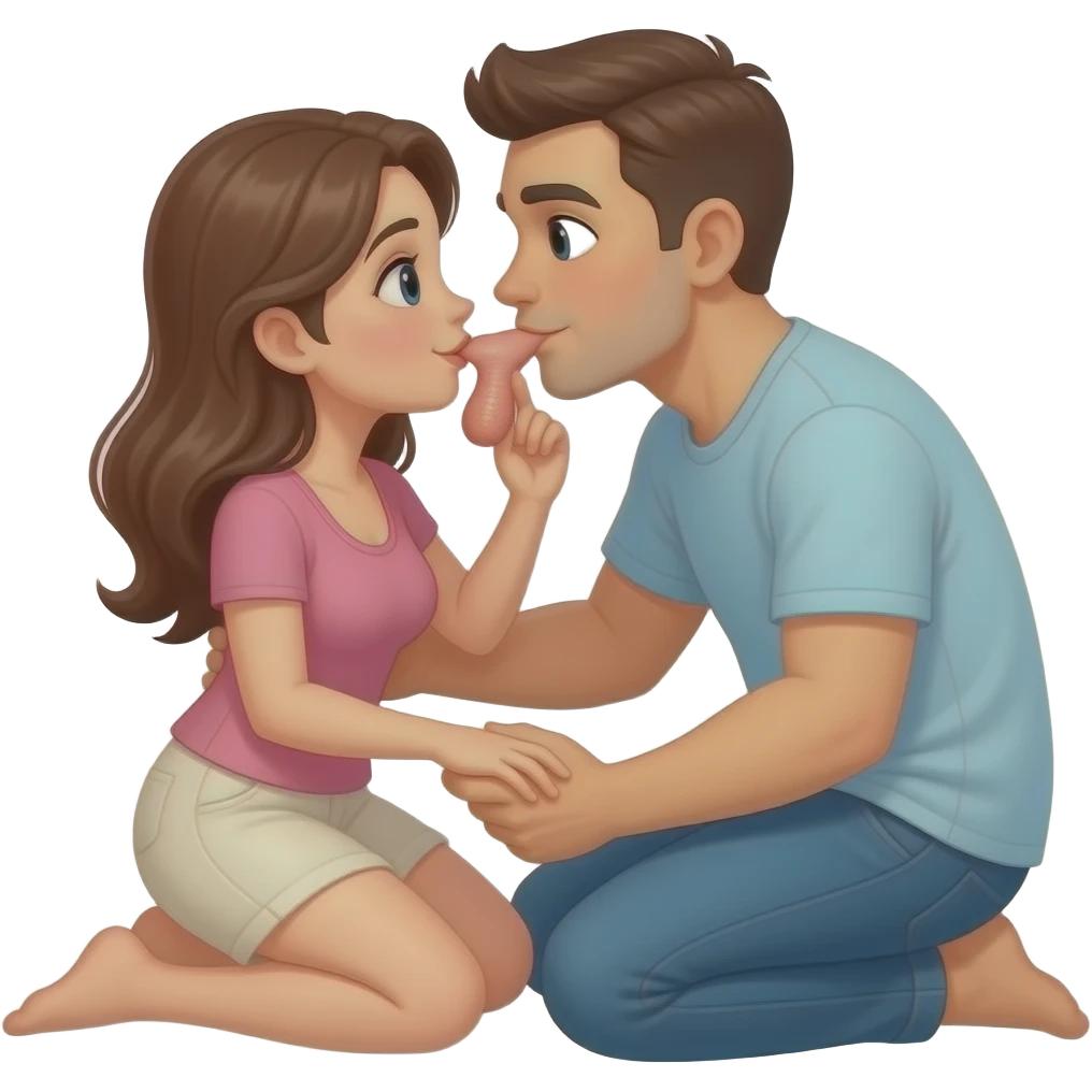 Girlfriend vaginas geting a penis work out emoji