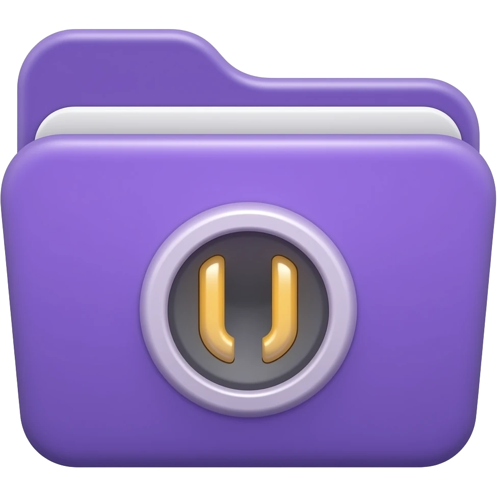 SFX: Purple folder with a sound jack/port icon. emoji
