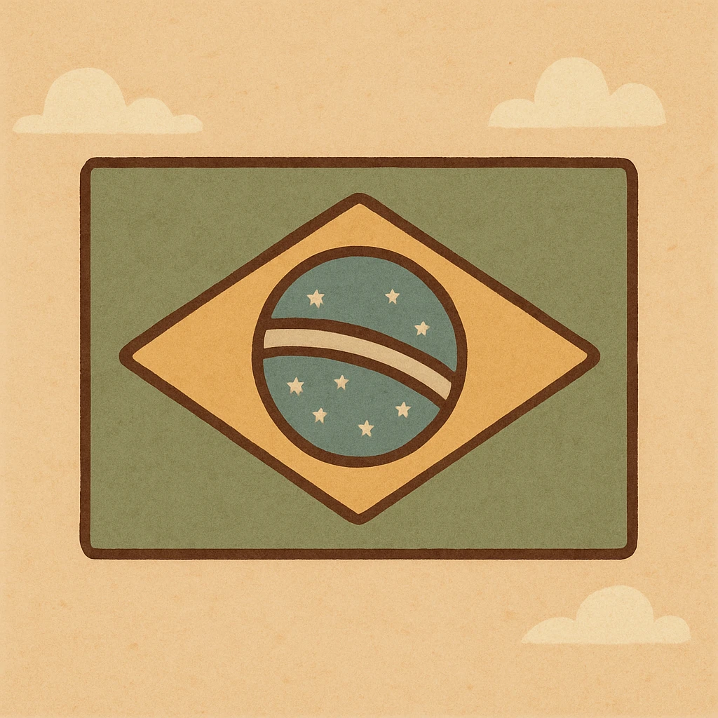 bandeira do Brasil, minimalista, formas geométricas, sem texto emoji