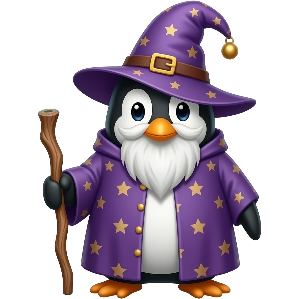 Penguin Wizard emoji