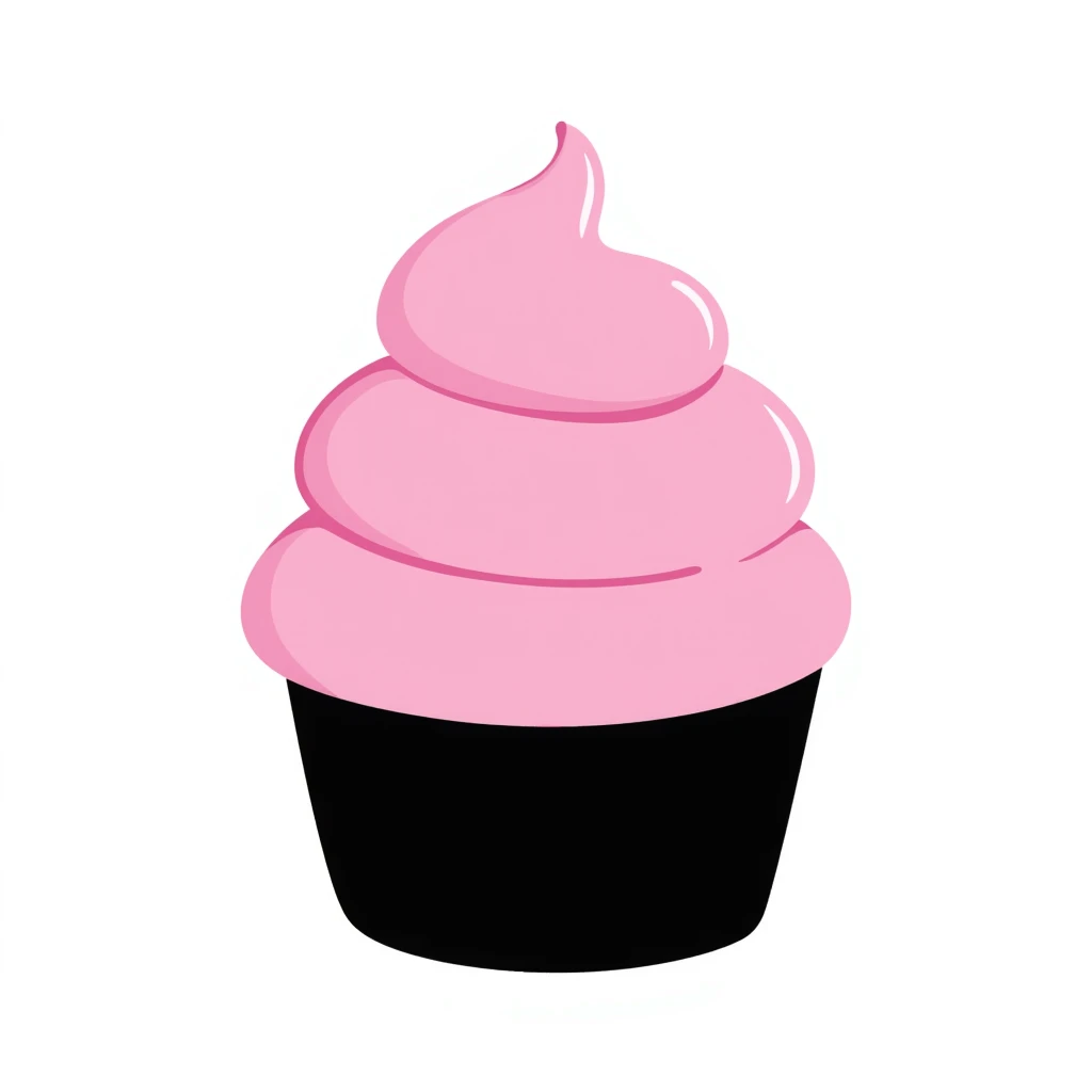 cupcake with pink icing emoji