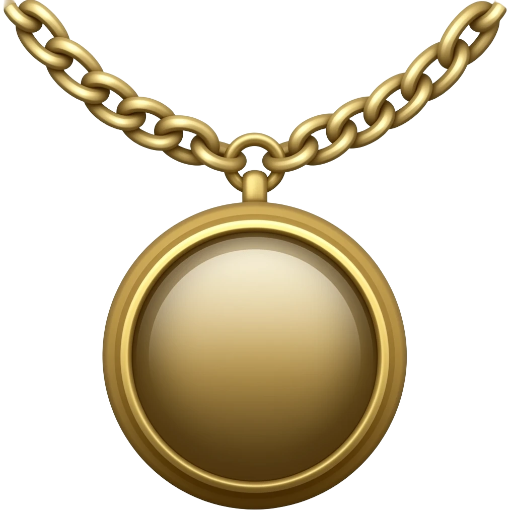 necklace, locket emoji