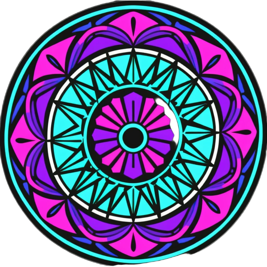 kaleidoscope effect vibrant colors emoji