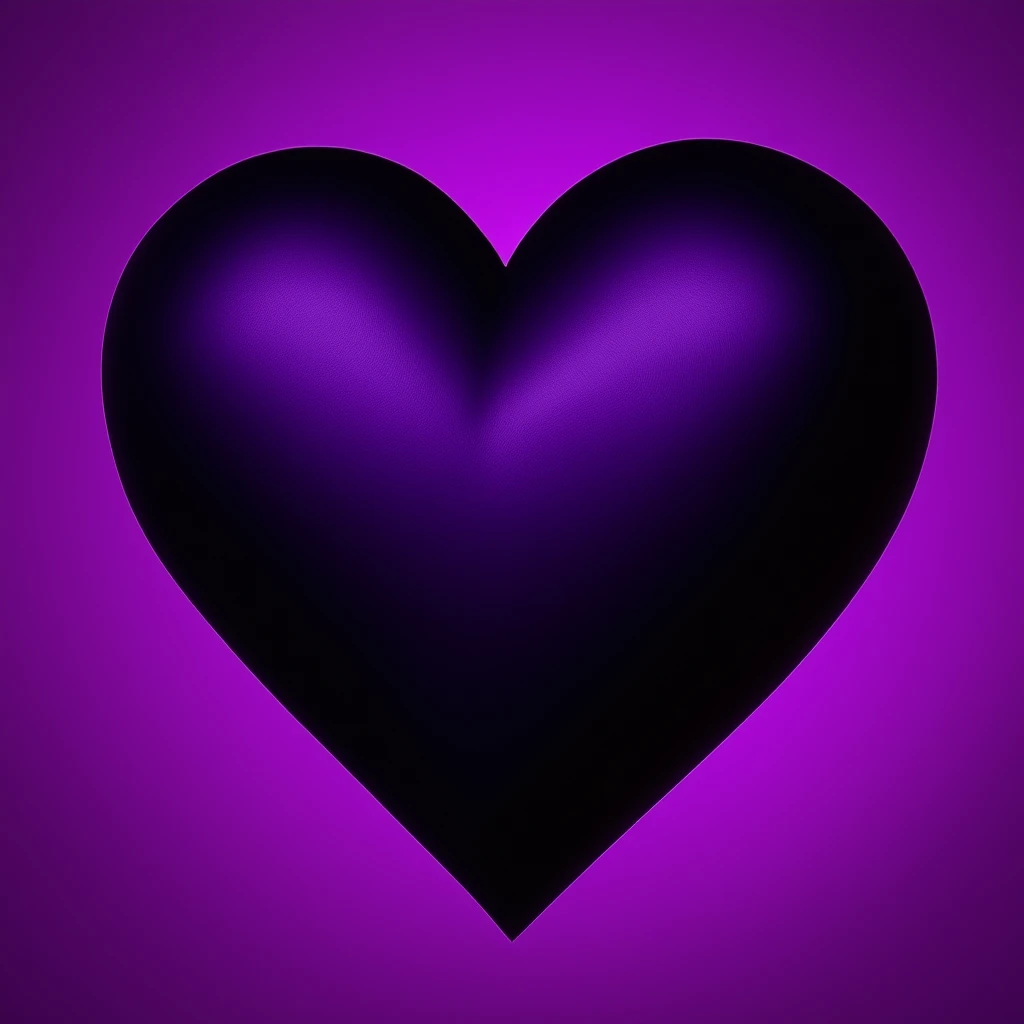 goth purple heart emoji