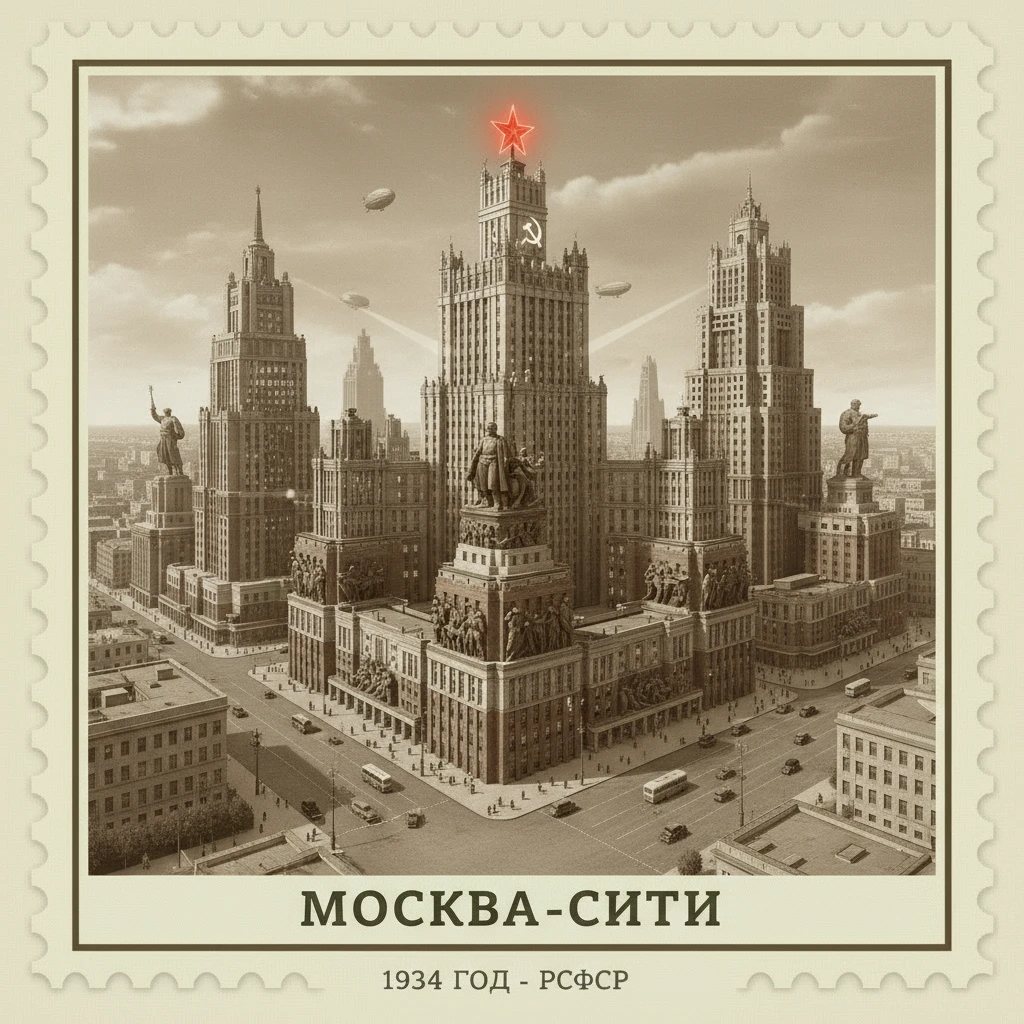 Москва-Сити, если бы его построили в СССР в 1934 году

Стилизуй изображение под марку как на фото emoji