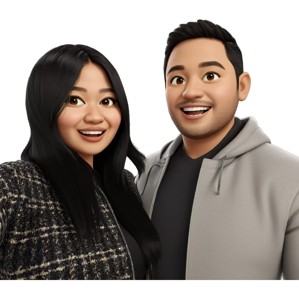 smiling couple in real life emoji