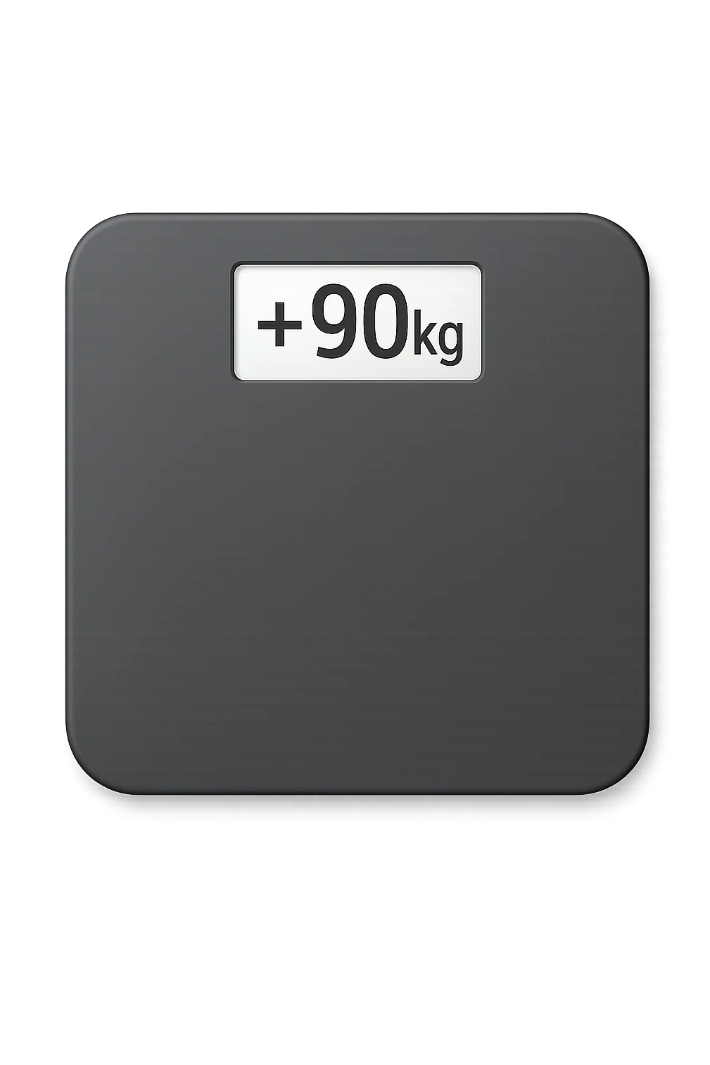 Bilancia pesa persone con scritto +90kg emoji