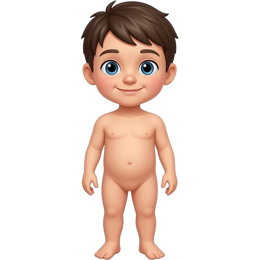 Boy child naked full body emoji