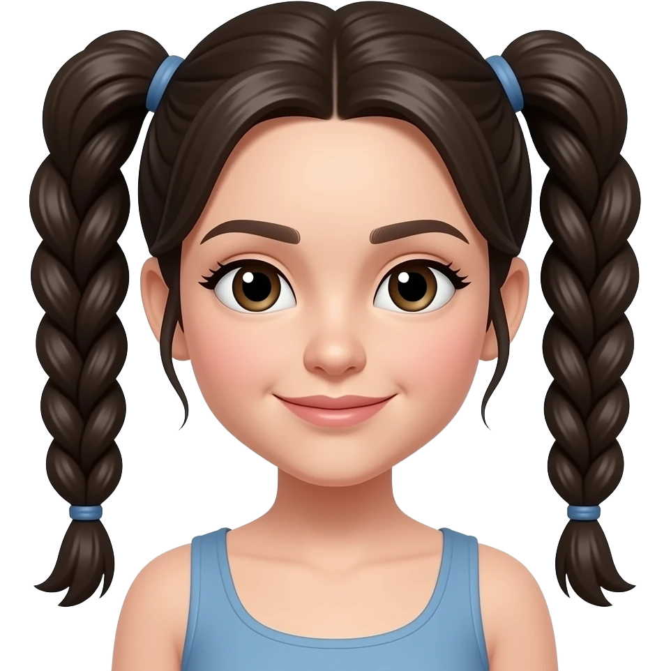 change the hair into two strand twin emoji