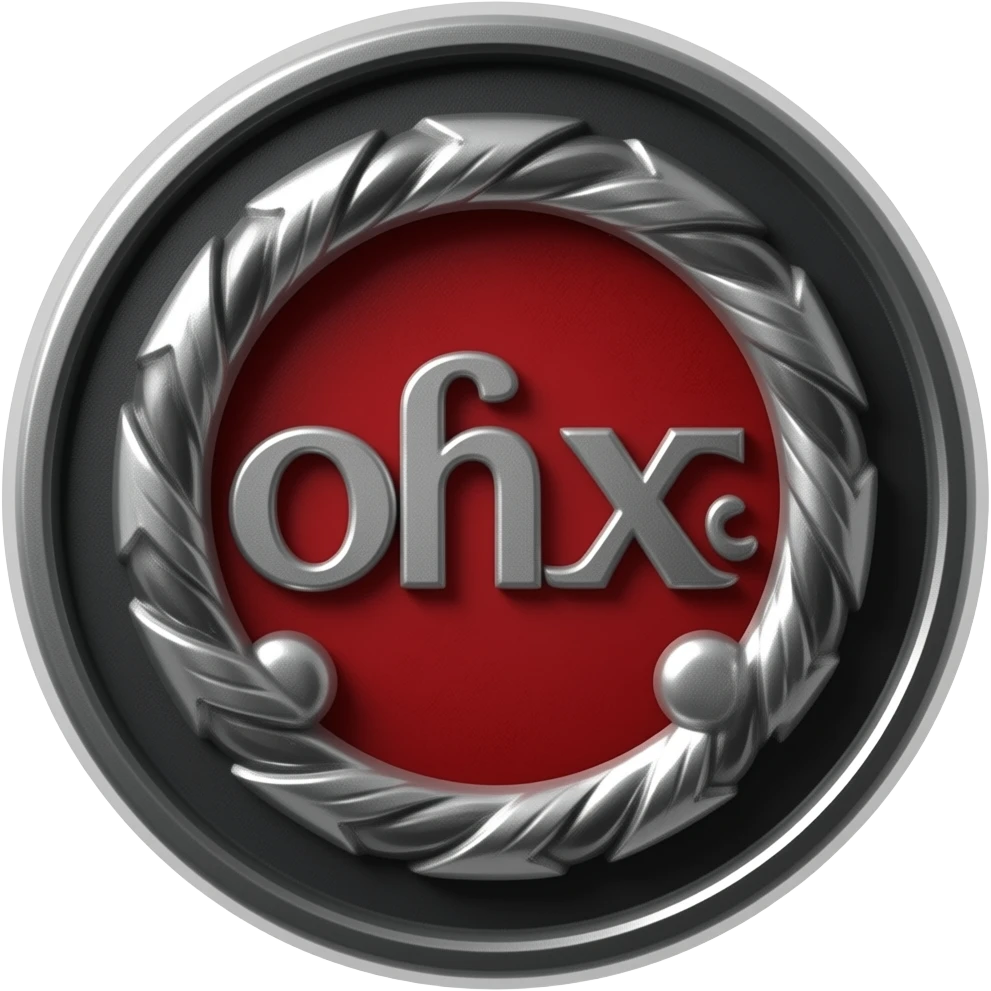 black and red detailed medallion emoji