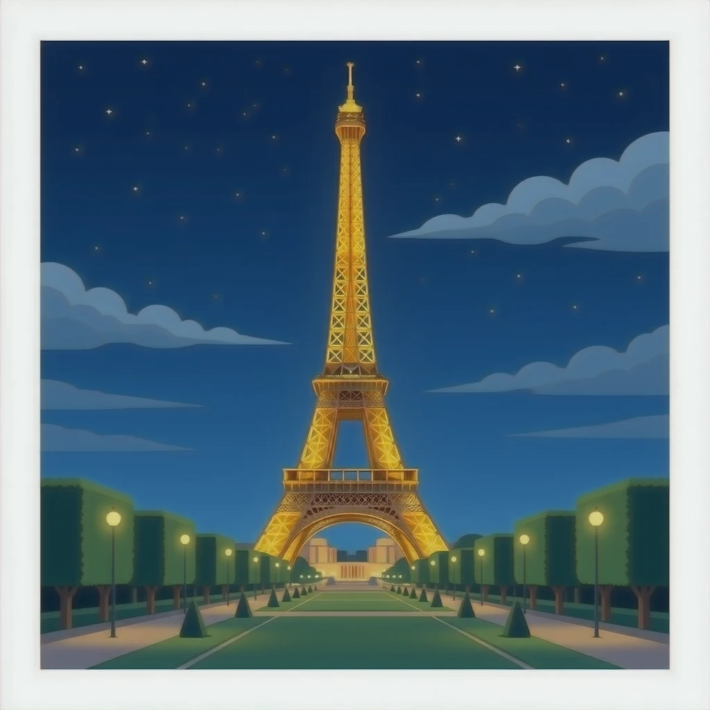 tour eiffel paysage romantique emoji
