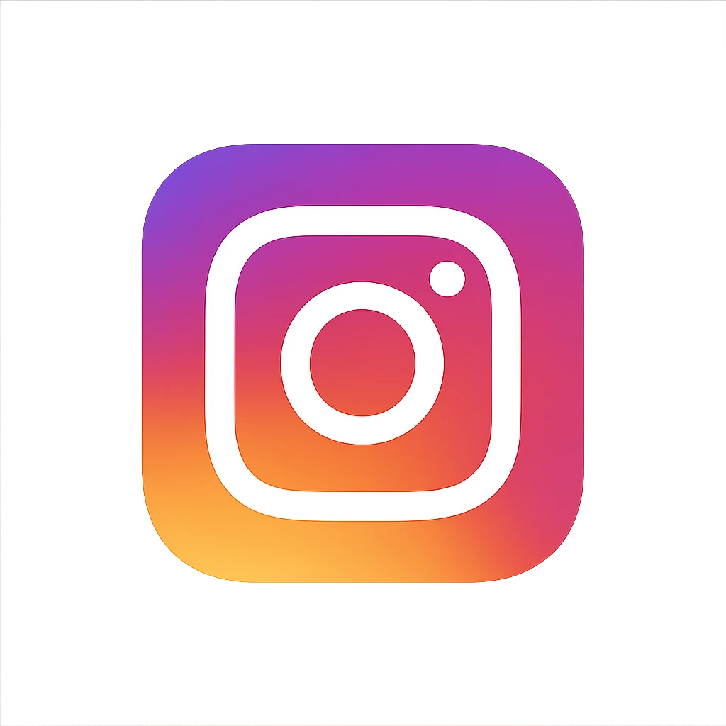 instagram logo, modern, flat, gradient vibrant colors, color icon style emoji