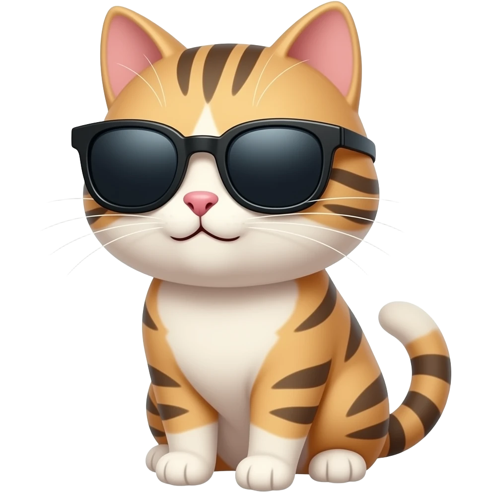 Cat wearing sunglasses emoji