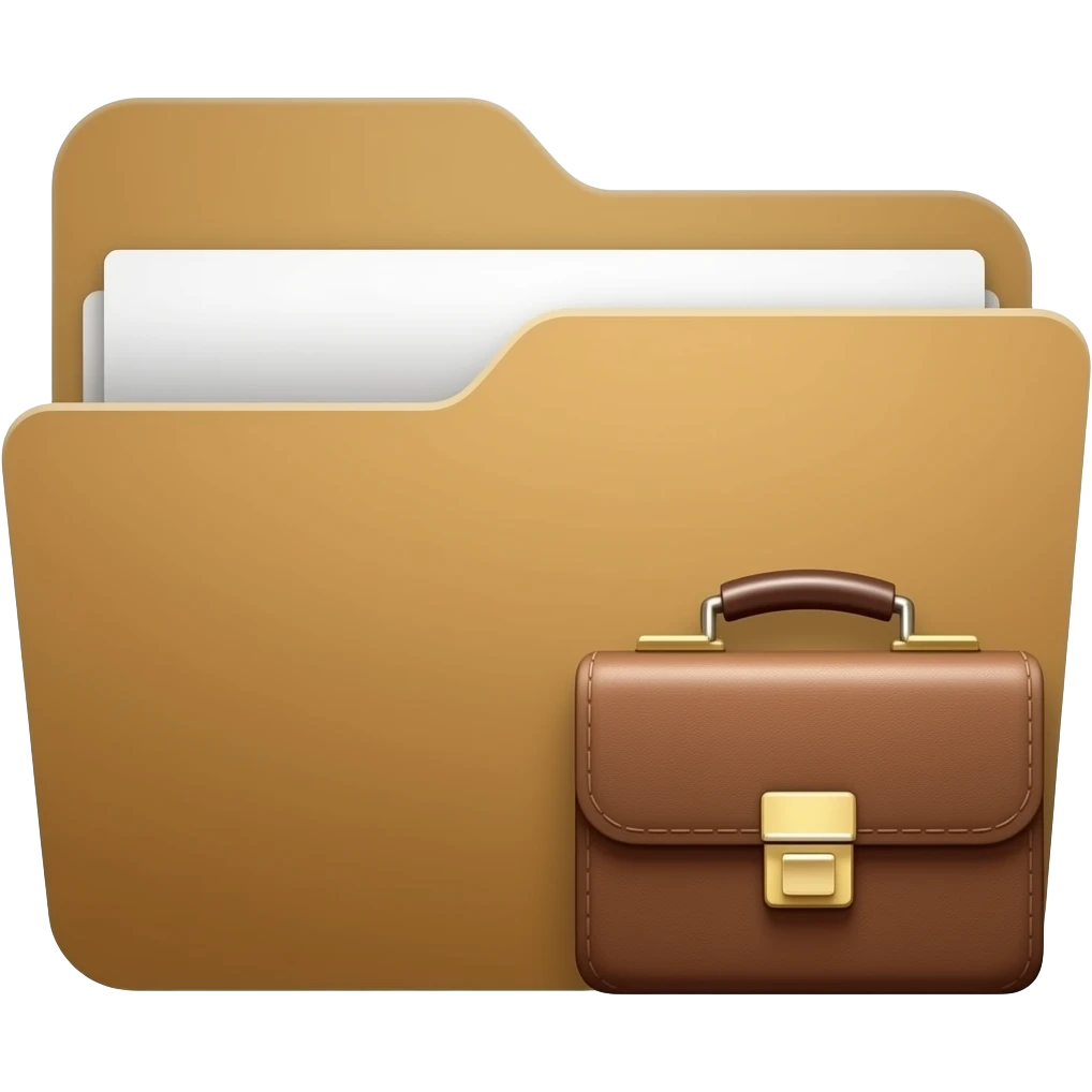 Folder logo what represent management. emoji