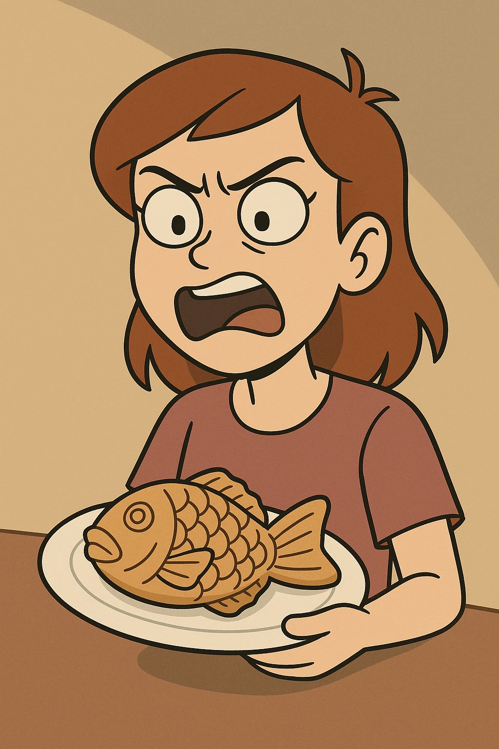 Taiyaki in his plate  emoji