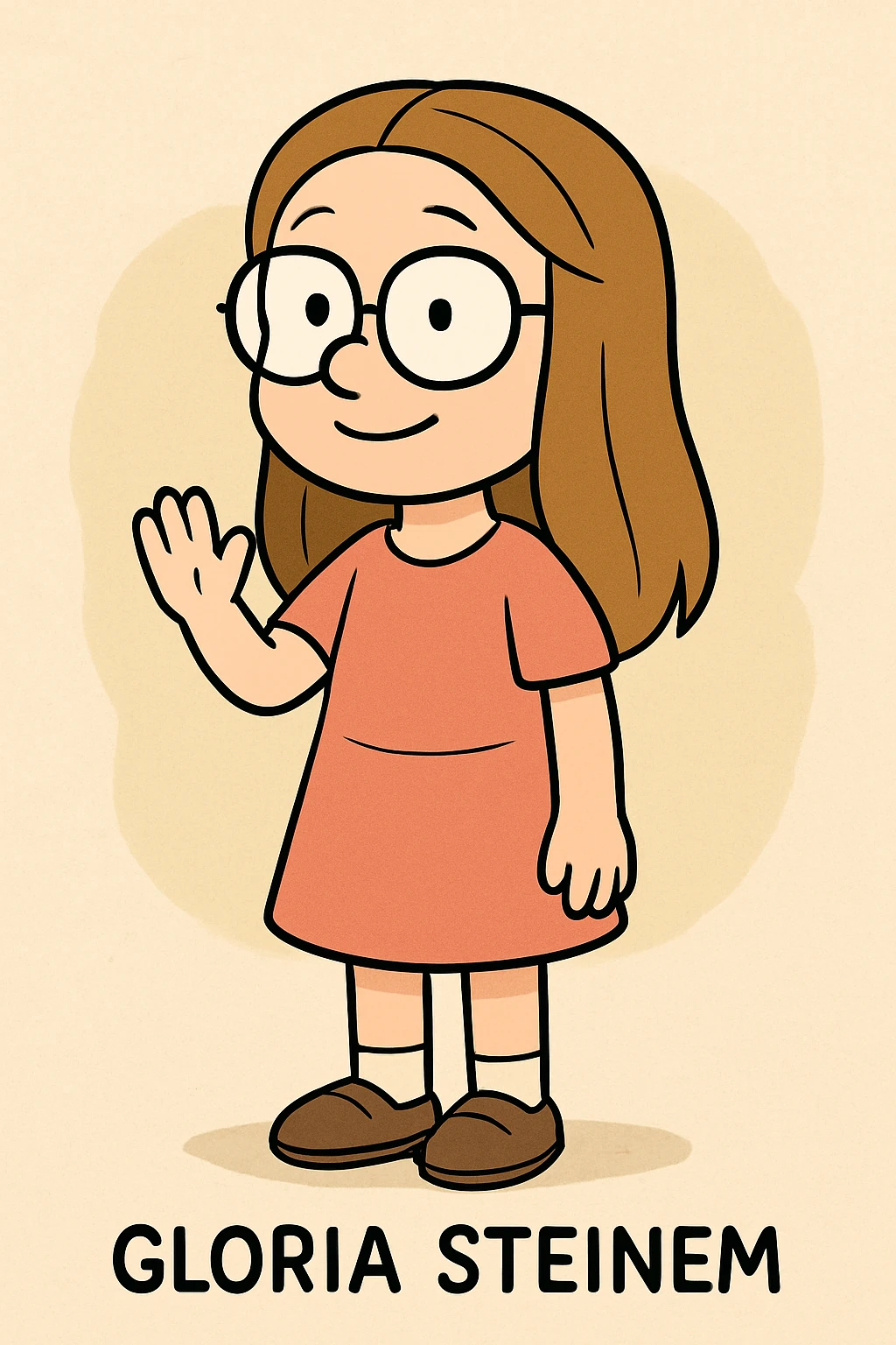 Little girl Gloria Steinem  emoji