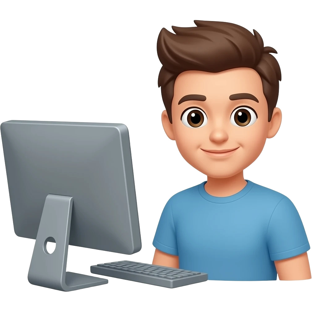 mirando una pc emoji