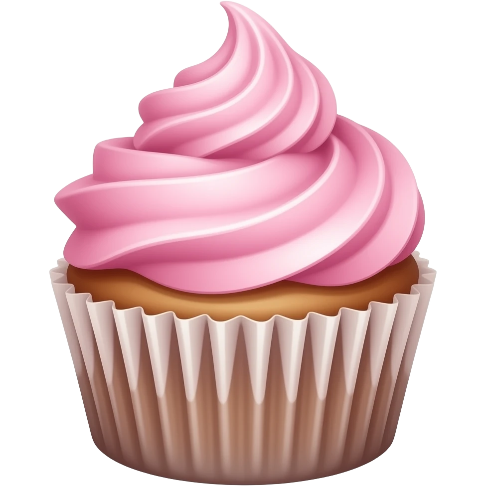 Cupcake with pink icing emoji