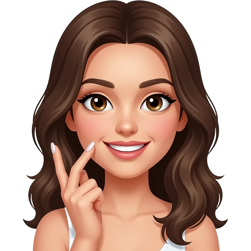 no nail bite girl flirty emoji
