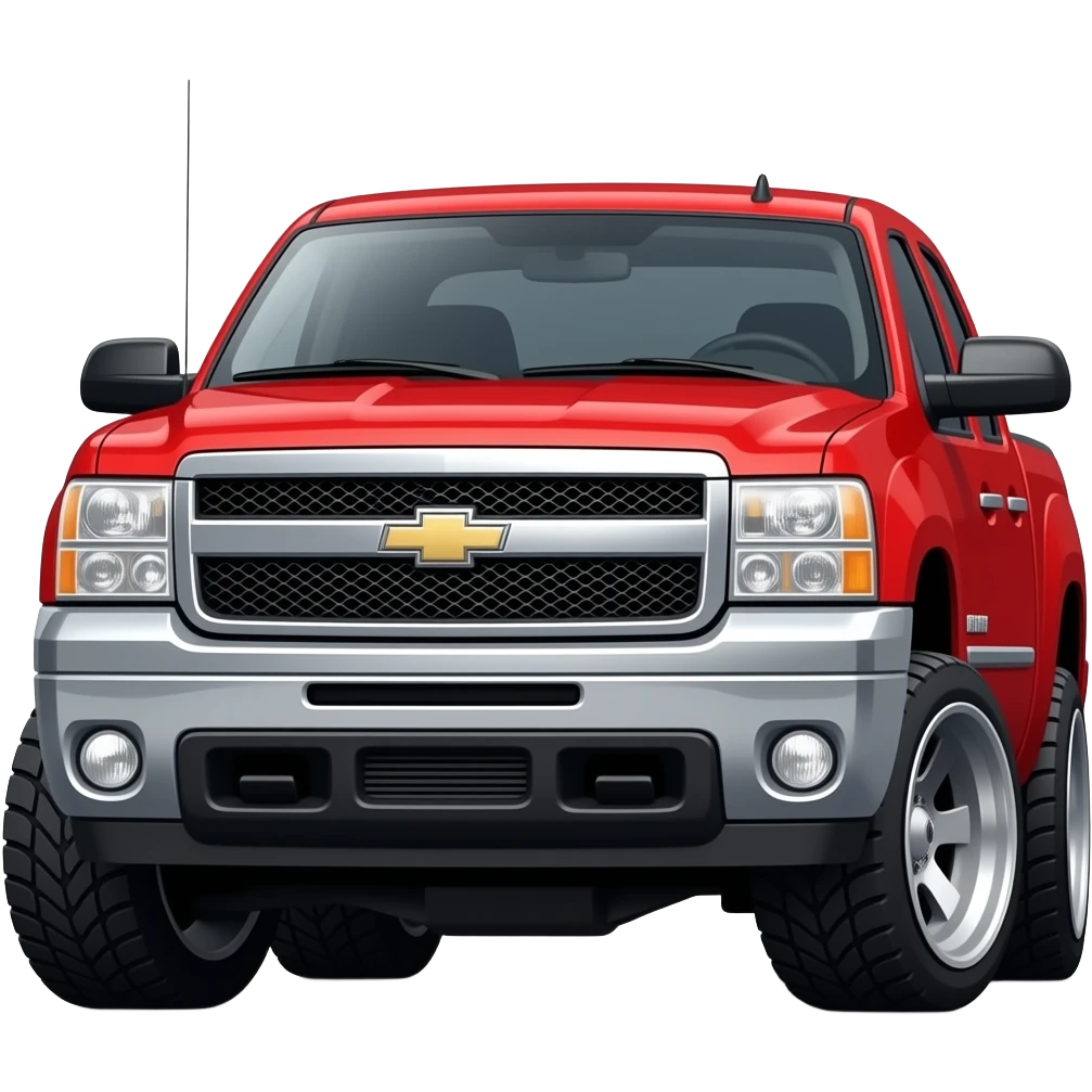 Make a red 08 Silverado squated emoji