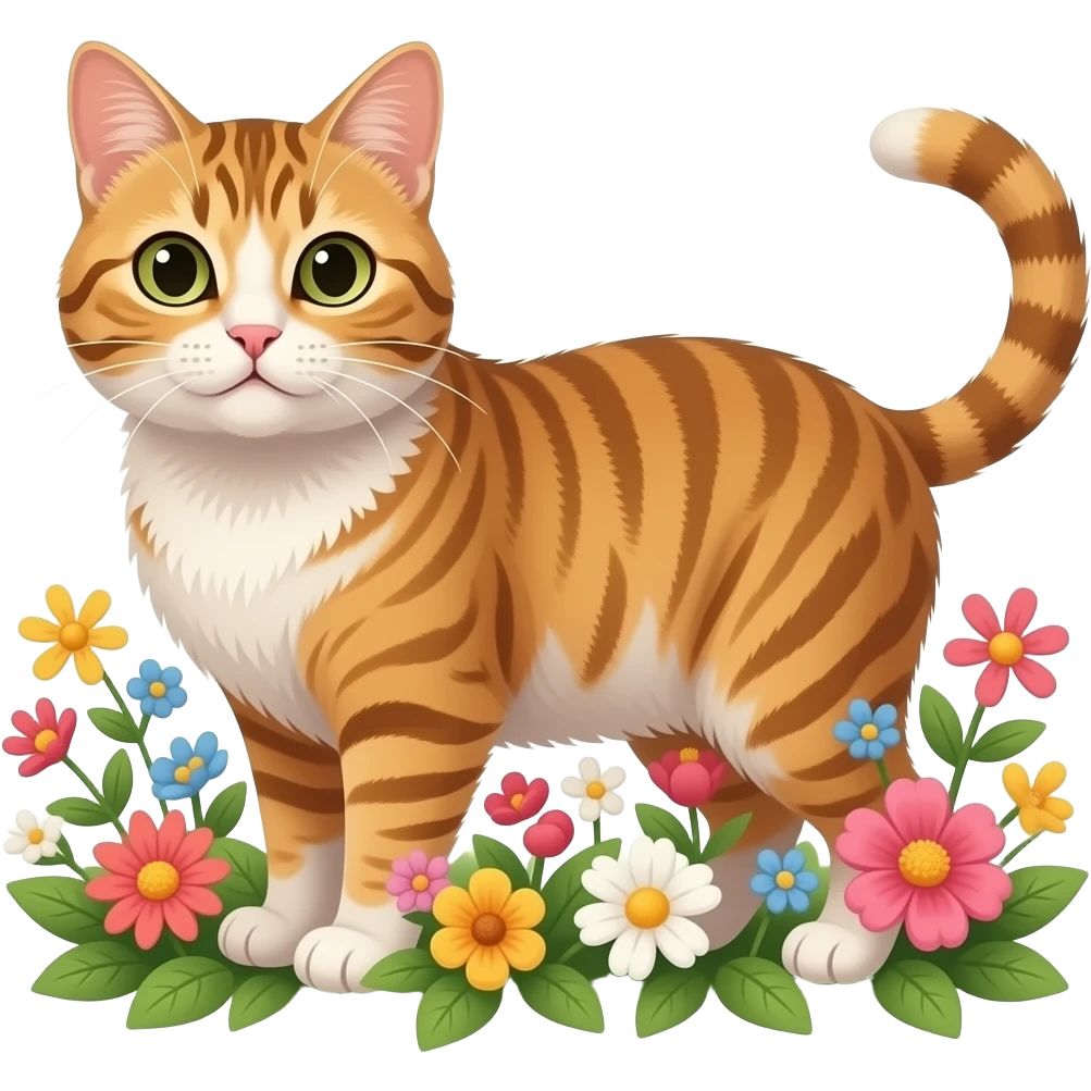 cat with Flowers emoji