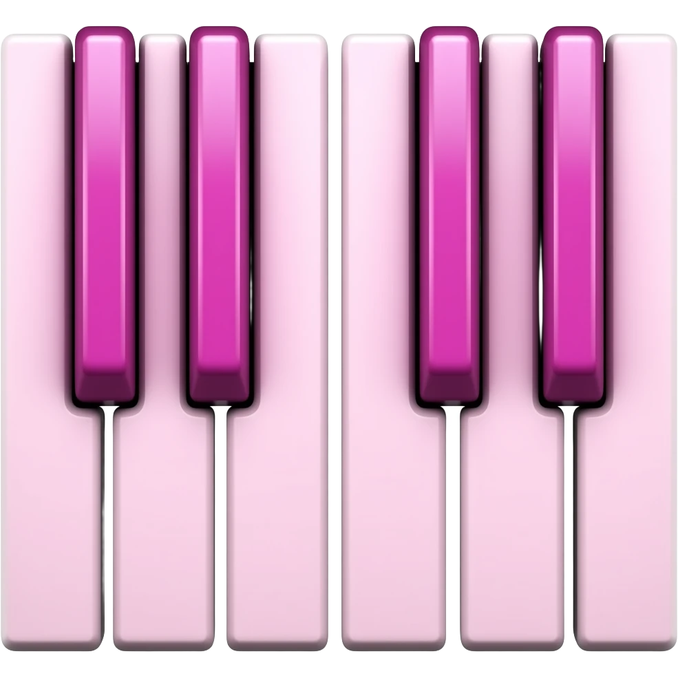 Pink piano keys emoji