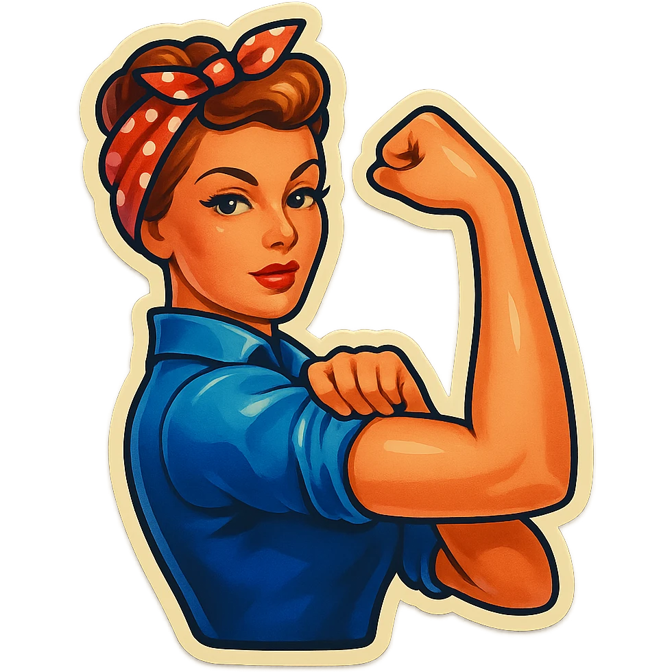 pinup model années 50 bande le bras emoji