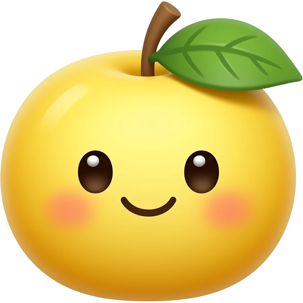 Kawaii lucky fruit emoji