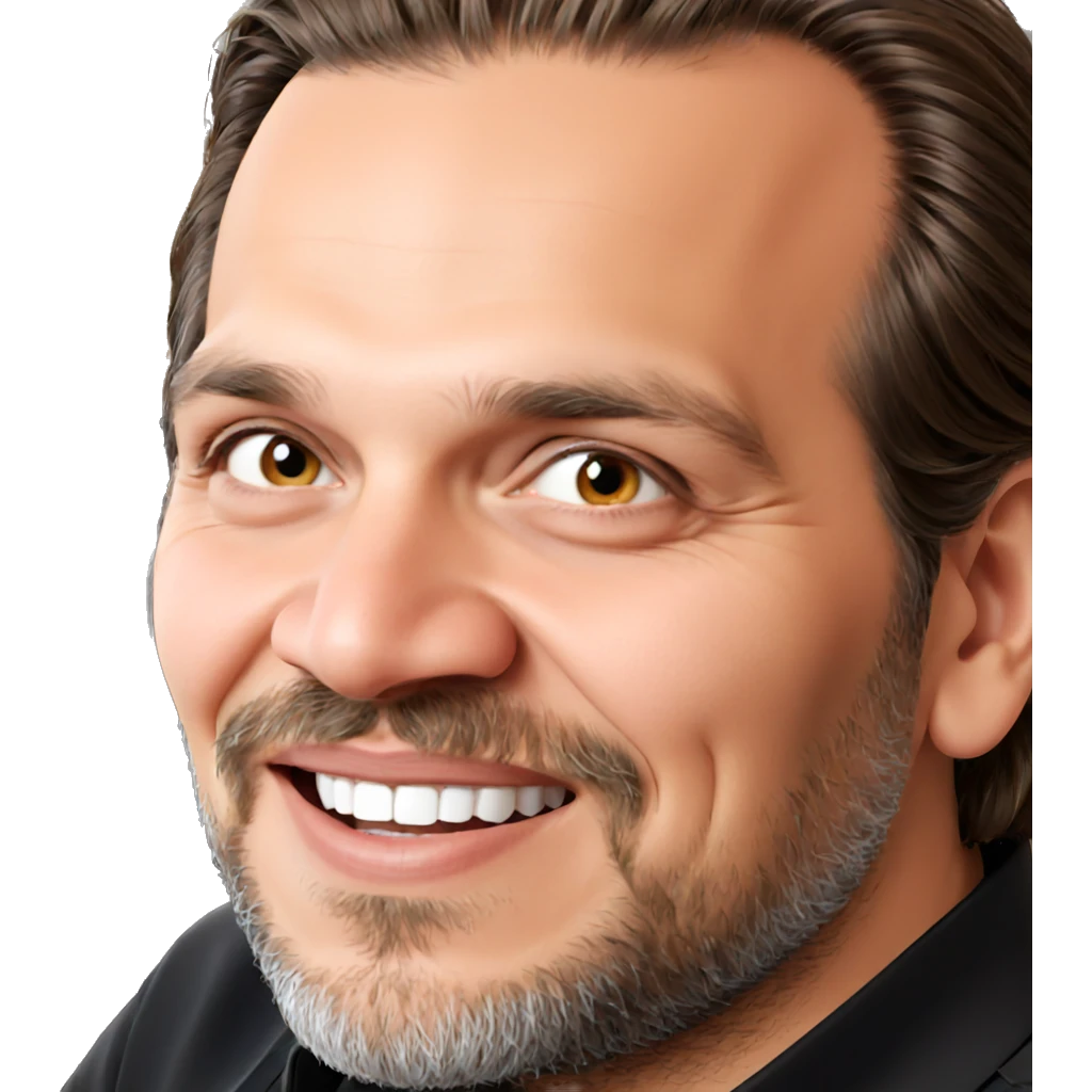 smiling male portrait with beard emoji