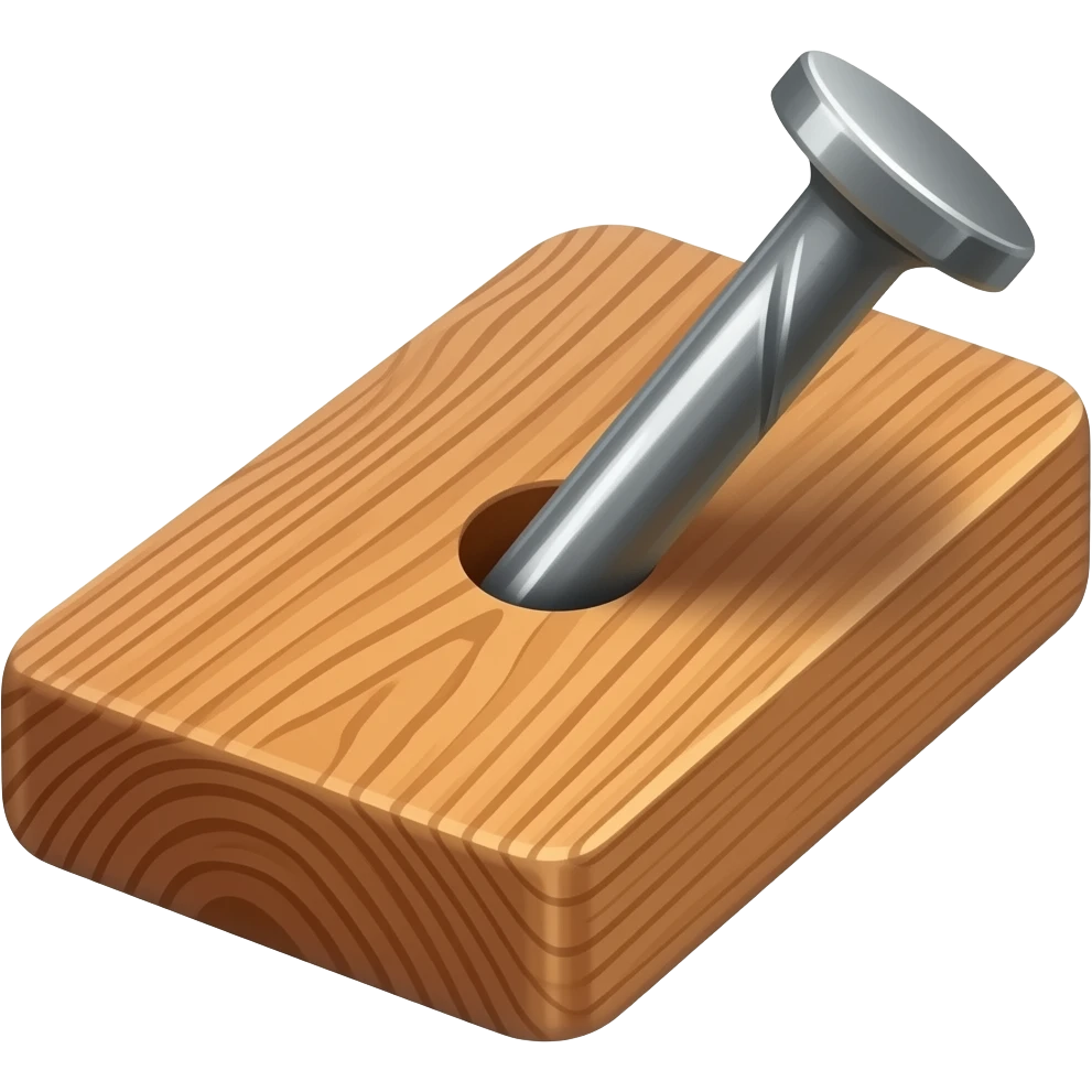 Nail in wood emoji