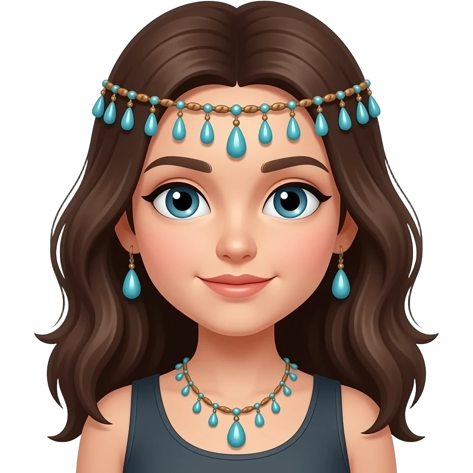 girl with boho head chain emoji