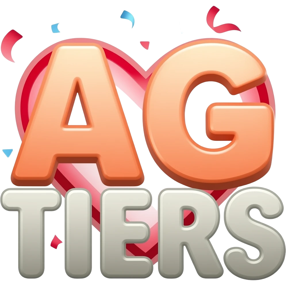 Make a emoji with text in center AG TIERS ❤️ with sprinkle emoji