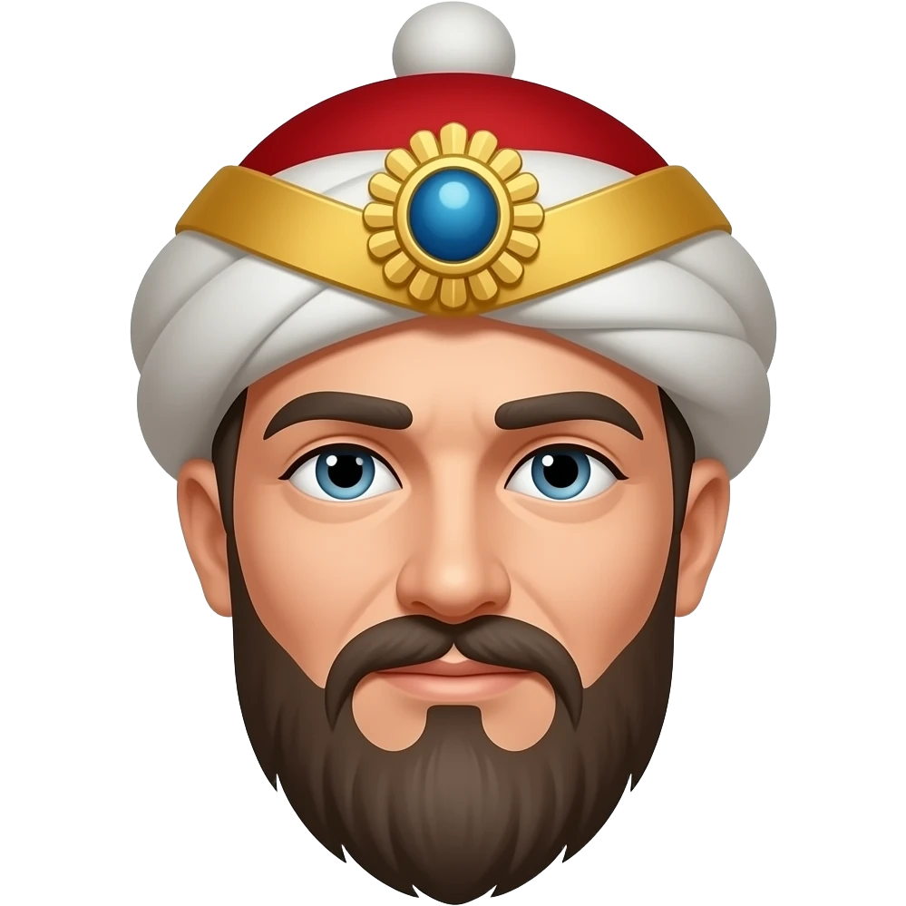 Ottoman emperor with ottoman hat red color emoji