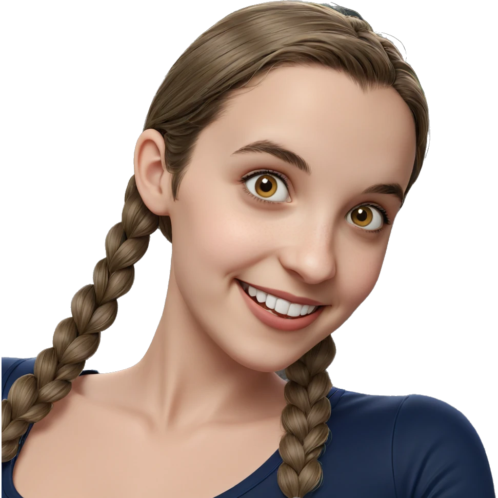 smiling girl by the window emoji