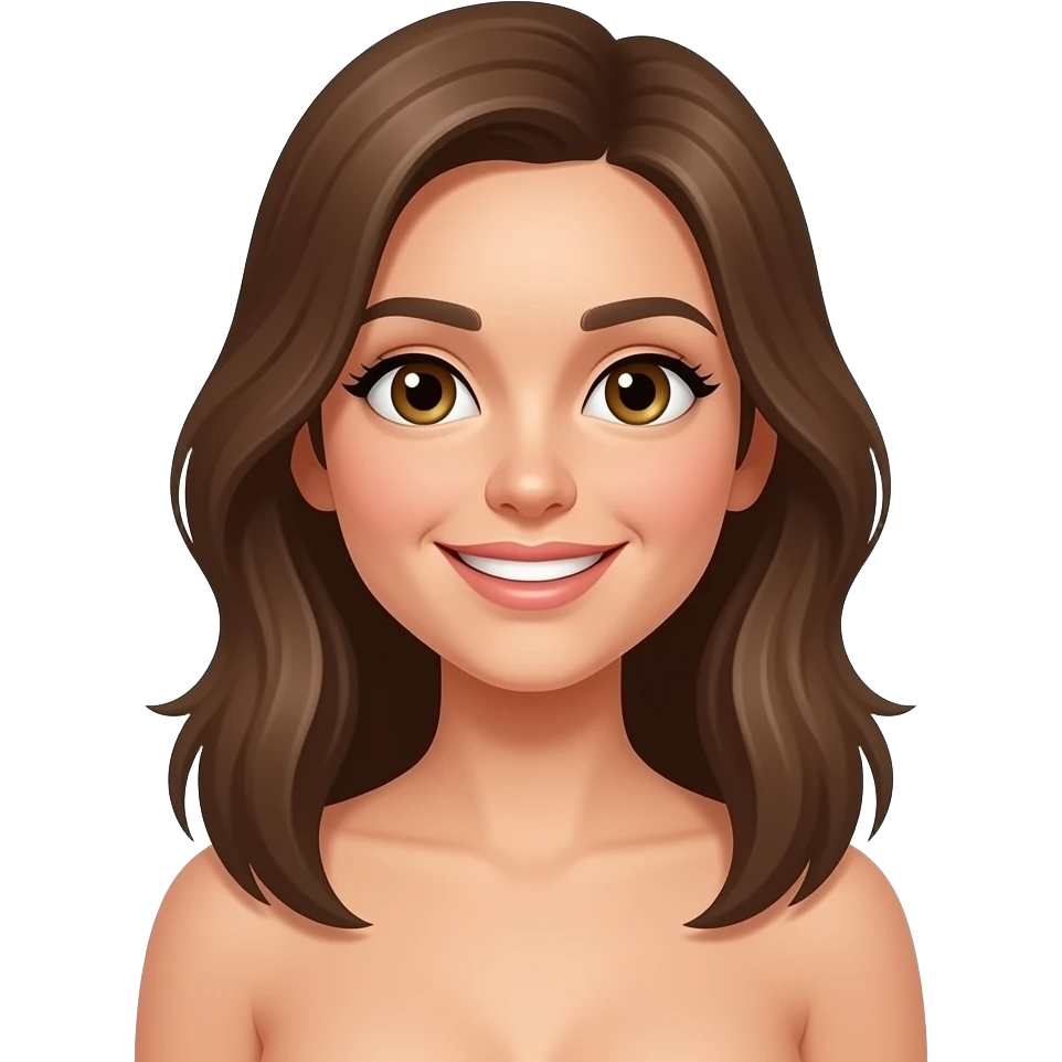 Chica desnuda y feliz emoji