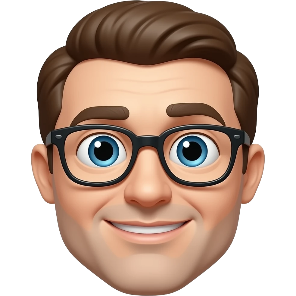 make a disorted emoji nerd face emoji
