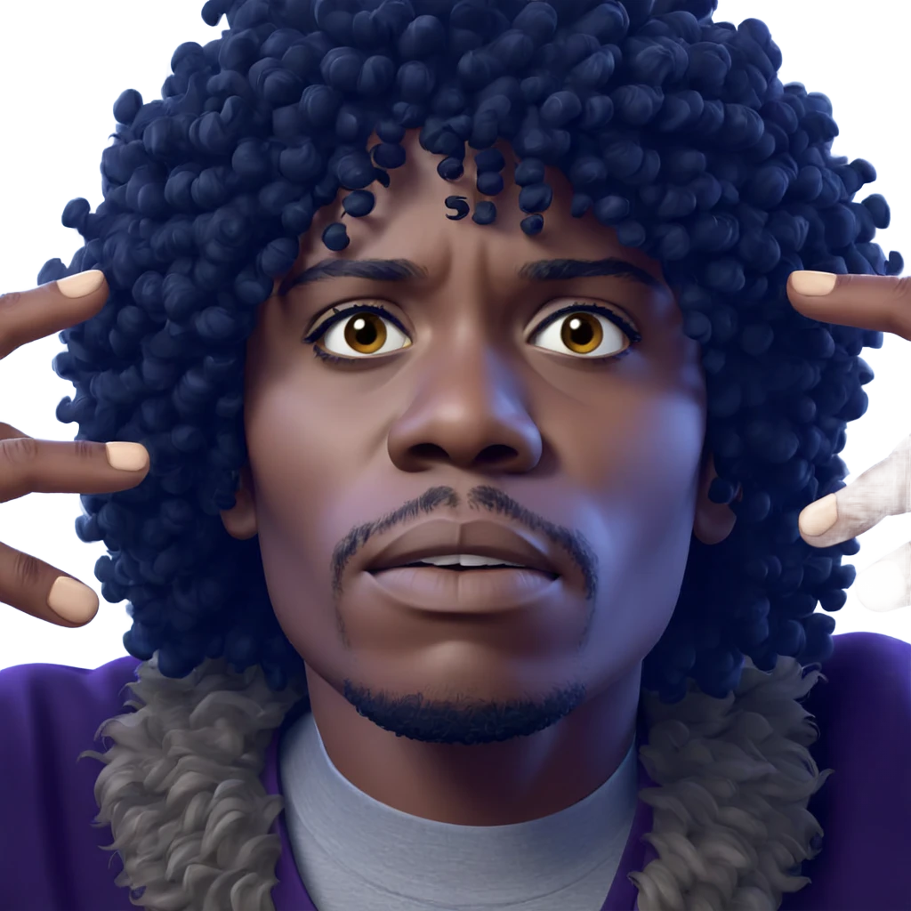 afro style portrait of boy emoji