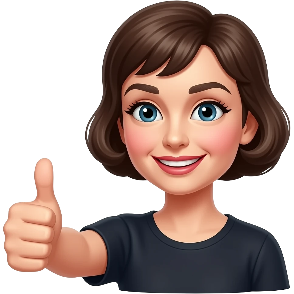 Audrey Hepburn smiling and giving the thumbs up emoji