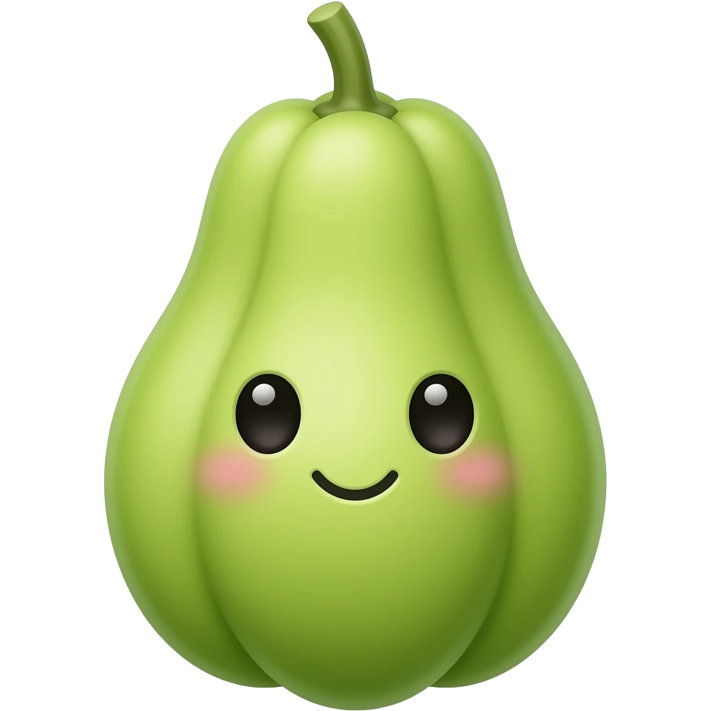 Kawaii chayote emoji
