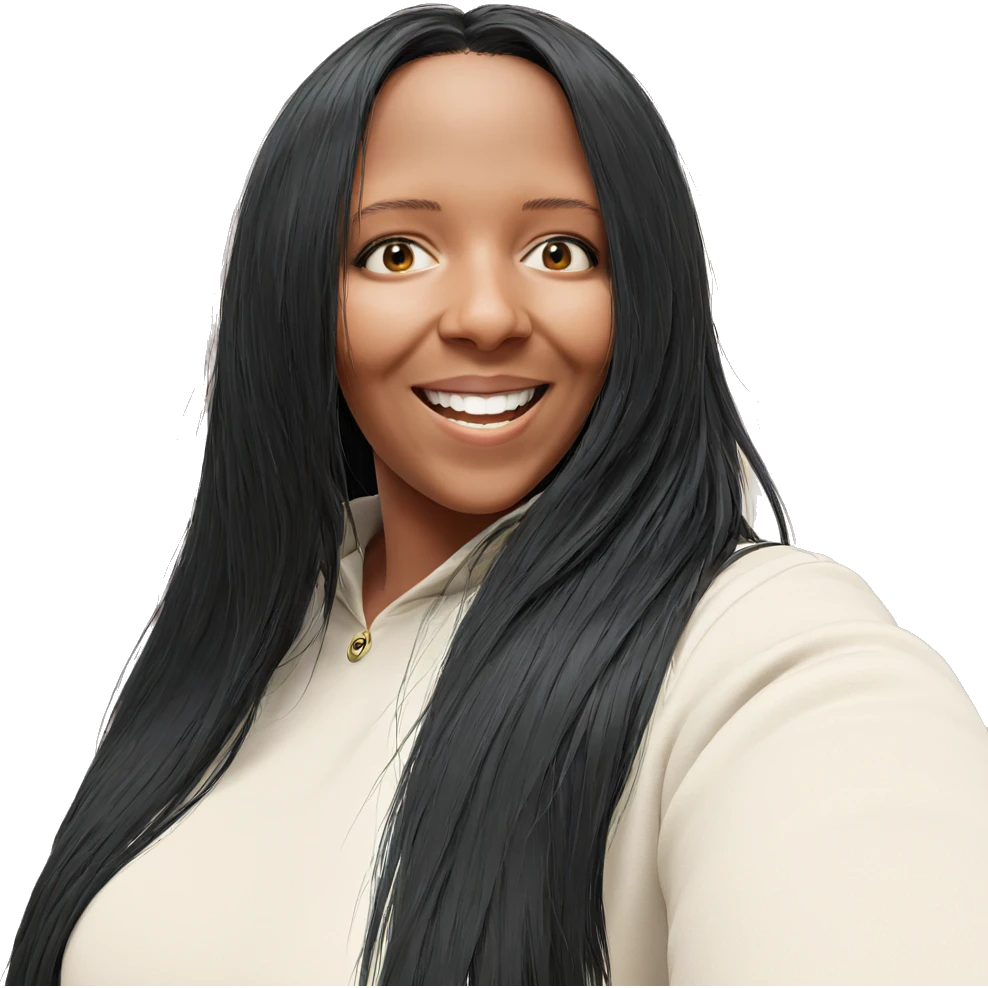 smiling girl with long black hair emoji