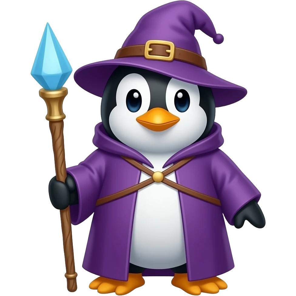 Penguin Wizard emoji