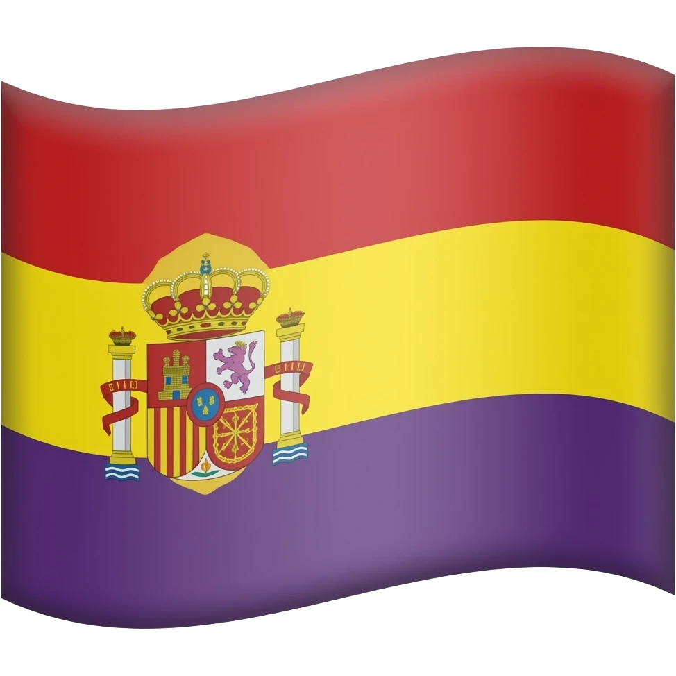 Bandera república española (roja amarillo lila) emoji