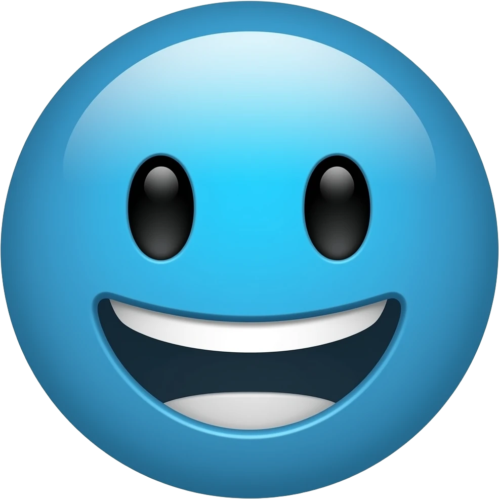 Blue emoji laughing not a person I want it  to be a circle like the normal emojie emoji