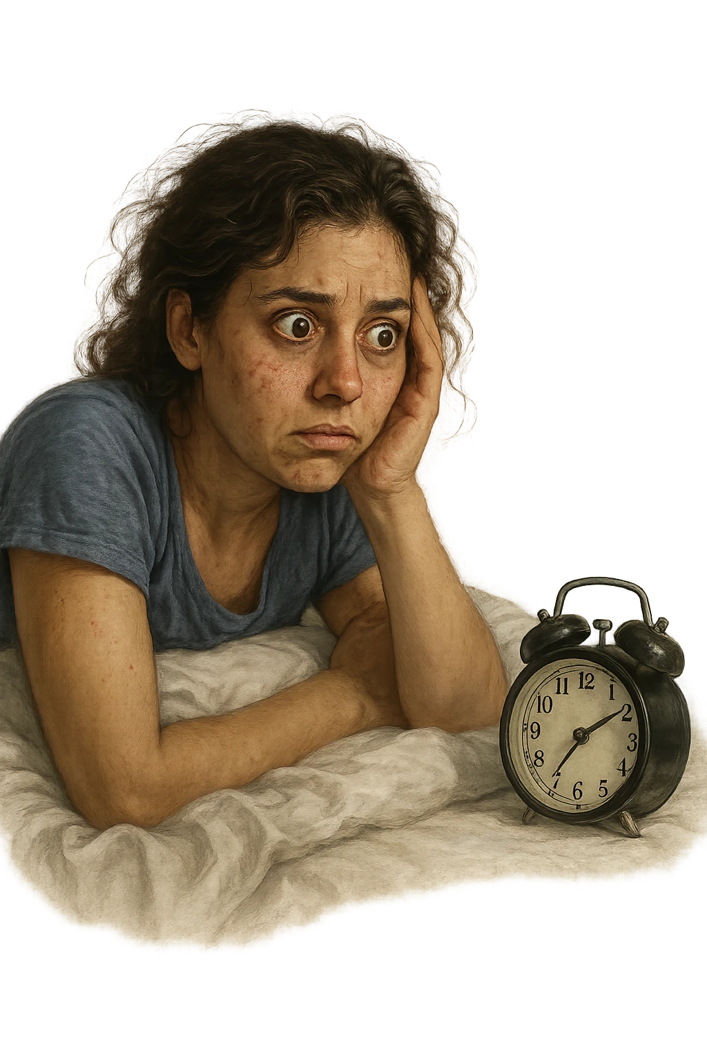 donna con PCOS insonnia emoji